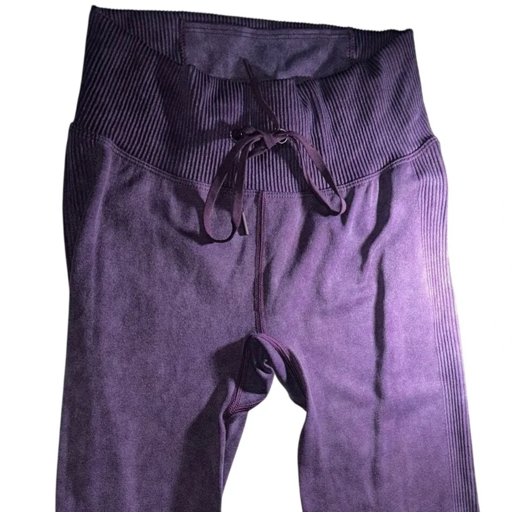 Victoria Secret PINK Seamless High Waist Drawstring Leggings Purple Small - Picture 1 of 8
